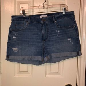 LOFT Roll Cuff Denim Shorts, size 12